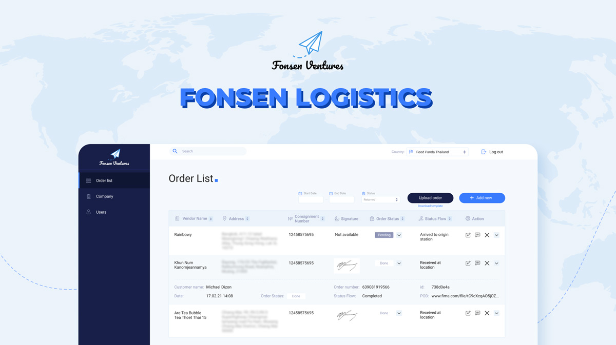 Read more about the article Fonsen Logistics SaaS Platform