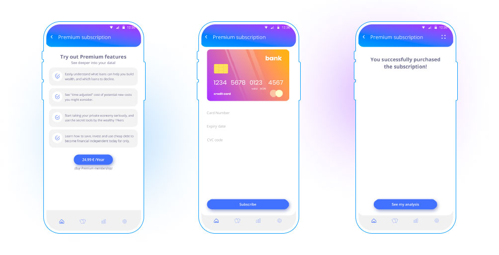 functionality Premium subscription page with integrated Stripe payment system​